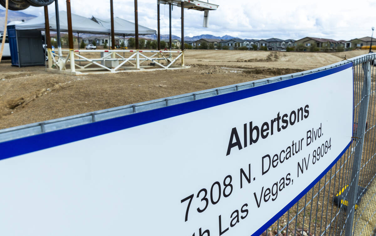 The construction site where a new Albertsons is planned on the 7300 block of North Decatur Boul ...