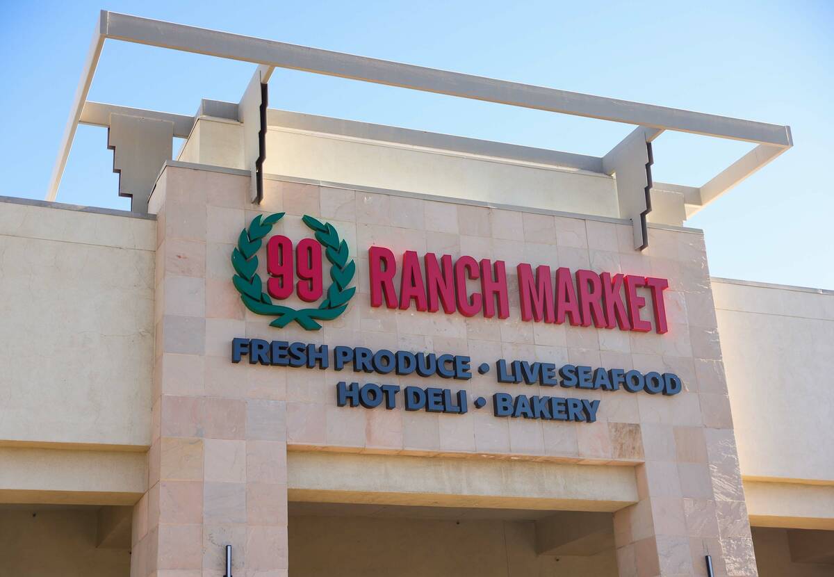 Exterior photos of 99 Ranch Market Monday, Jan. 12, 2026, in Las Vegas. (Benjamin Hager/Las Veg ...