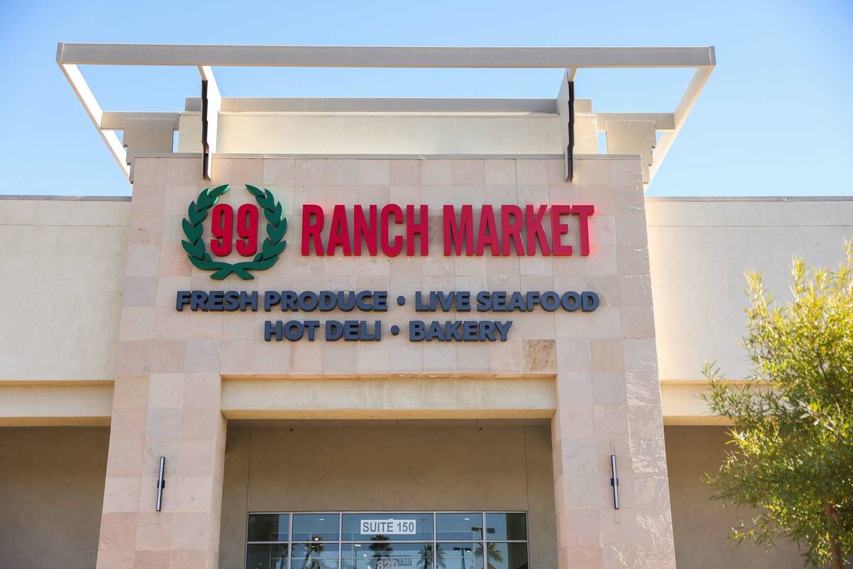 Exterior photos of 99 Ranch Market Monday, Jan. 12, 2026, in Las Vegas. (Benjamin Hager/Las Veg ...