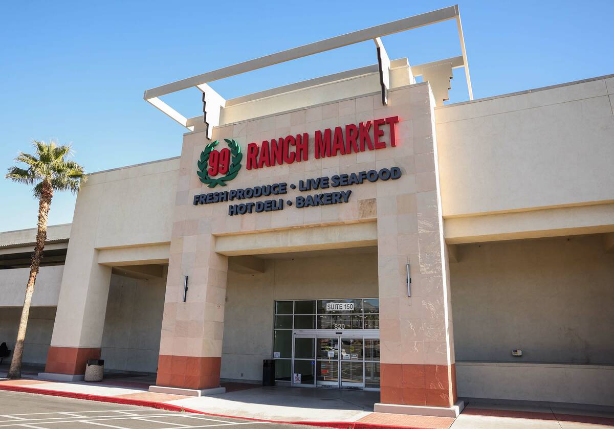 Exterior photos of 99 Ranch Market Monday, Jan. 12, 2026, in Las Vegas. (Benjamin Hager/Las Veg ...