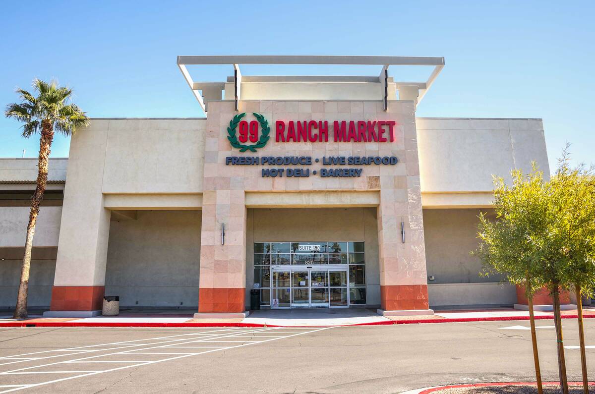 Exterior photos of 99 Ranch Market Monday, Jan. 12, 2026, in Las Vegas. (Benjamin Hager/Las Veg ...