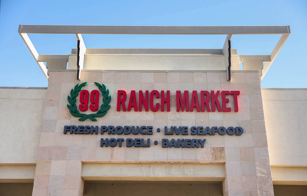 Exterior photos of 99 Ranch Market Monday, Jan. 12, 2026, in Las Vegas. (Benjamin Hager/Las Veg ...
