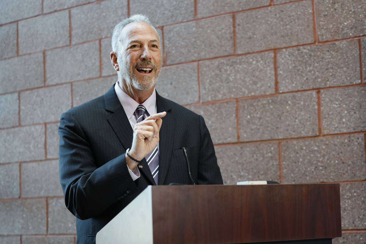 Clark County District Attorney Steve Wolfson discusses the Maximiliano Chavez DUI case during a ...