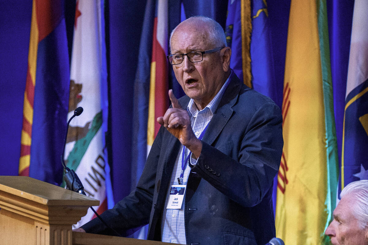 Jack Schmidt speaks during the Colorado River Water Users Association conference at Caesars Pal ...
