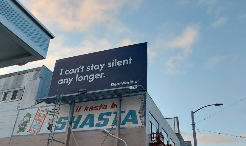 Advertisements in San Francisco for the "Stop Firing Humans" campaign from Abby Connect. (Abby ...