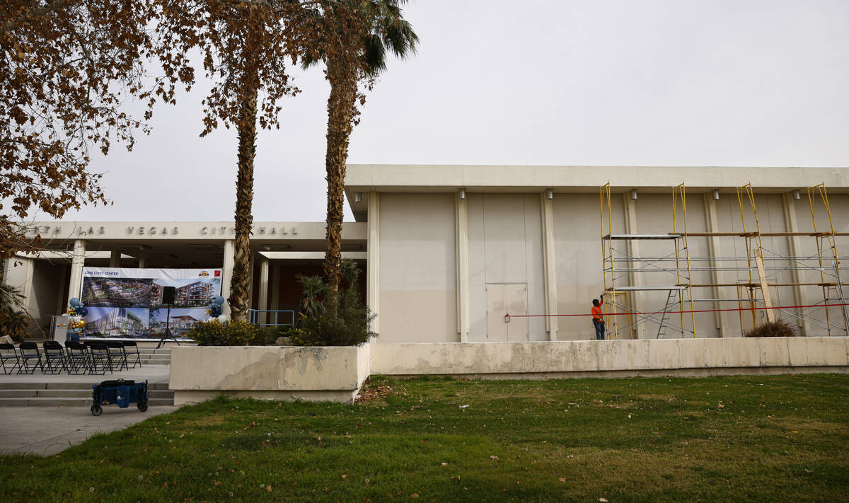 The old North Las Vegas City Hall building is seen before the start of an event to kick off the ...
