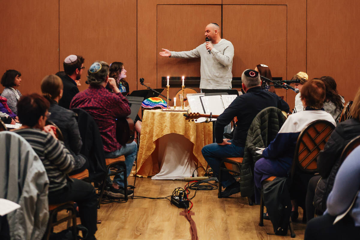 Yair Horn speaks about his experience being held hostage by Hamas at Congregation Ner Tamid Fri ...