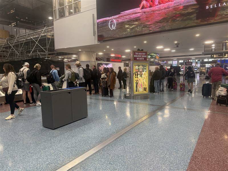 Harry Reid International Airport experienced flight delays and cancellations due to winter stor ...