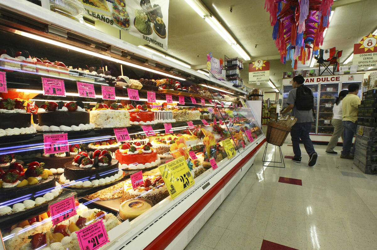 A colorful assortment of sweets are shown at Mariana's Supermarket on West Sahara Avenue on Thu ...