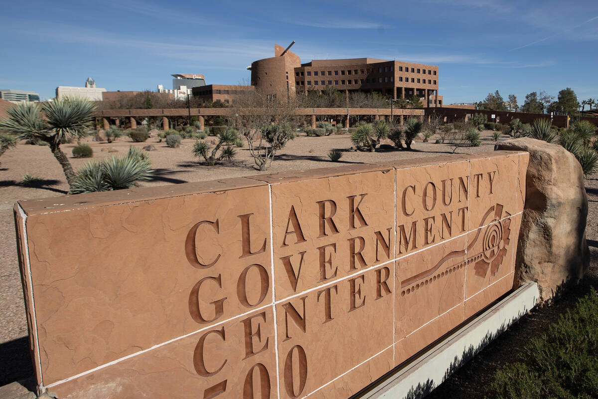 The Clark County Government Center in Las Vegas. (Las Vegas Review-Journal)