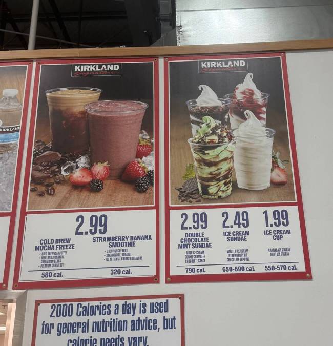 A new double chocolate mint sundae is on the menu at Costco’s St. Rose food court, Sunday, Fe ...