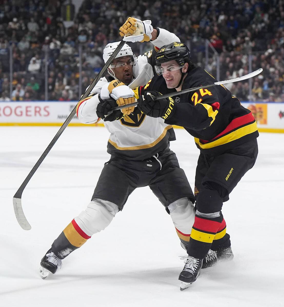 Vegas Golden Knights defeat Vancouver Canucks, tied for 1st place in ...