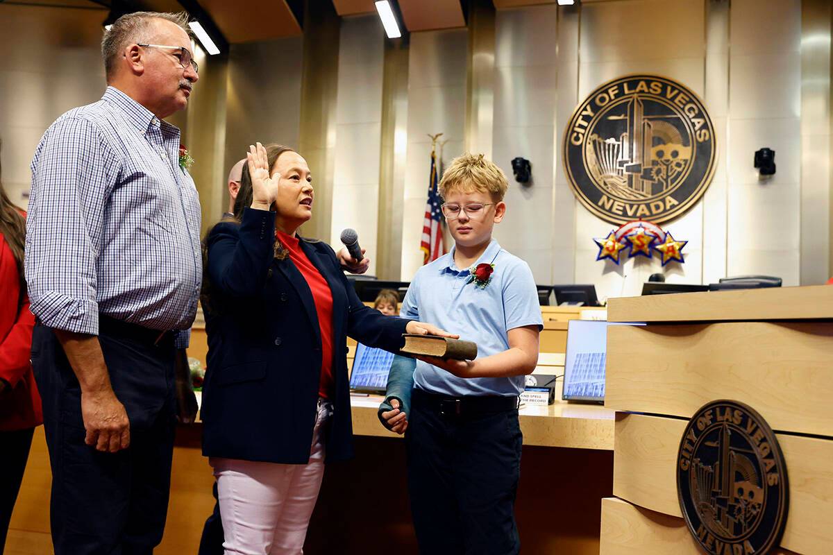 Allen-Palenske, Brune swore-in for second terms in Las Vegas City ...
