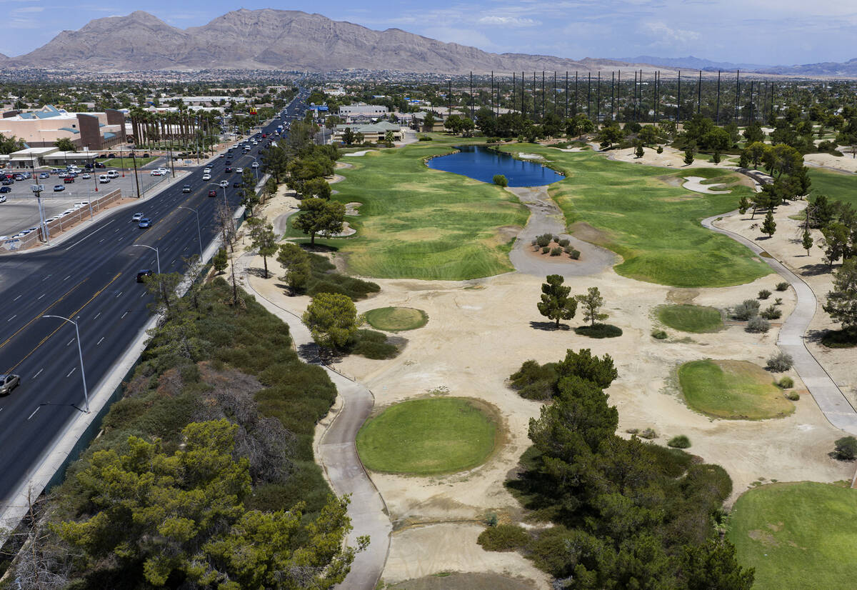 The closed Desert Pines Golf Club is seen, on Monday, July 13, 2026, in Las Vegas. The Golf Clu ...
