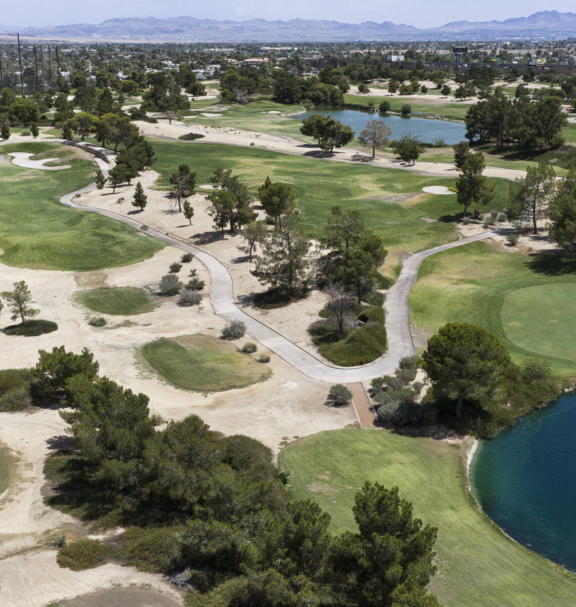 The closed Desert Pines Golf Club is seen, on Monday, July 13, 2026, in Las Vegas. The Golf Clu ...