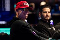 Greg Mueller looks on while playing during Day 8 of the World Series of Poker Main Event at Par ...