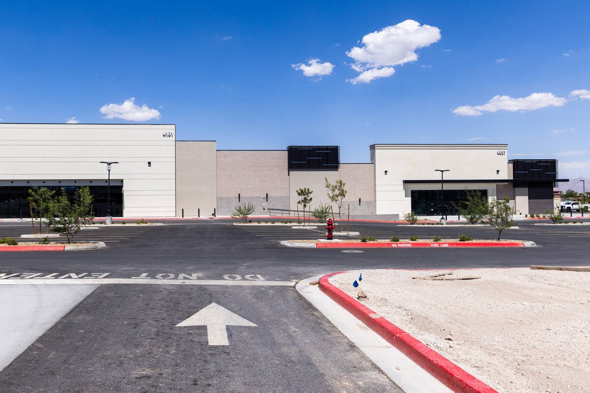 Newly constructed buildings are seen in a plaza at the southeast corner of Rancho Drive and Lak ...