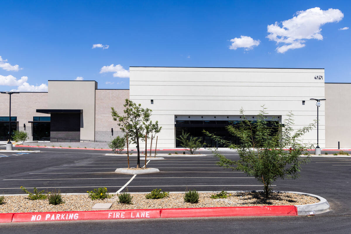 Newly constructed buildings are seen in a plaza at the southeast corner of Rancho Drive and Lak ...
