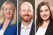 Jill Chase, from left, Andrew Guzik and Erica Medley have joined Claggett & Sykes Trial Law ...