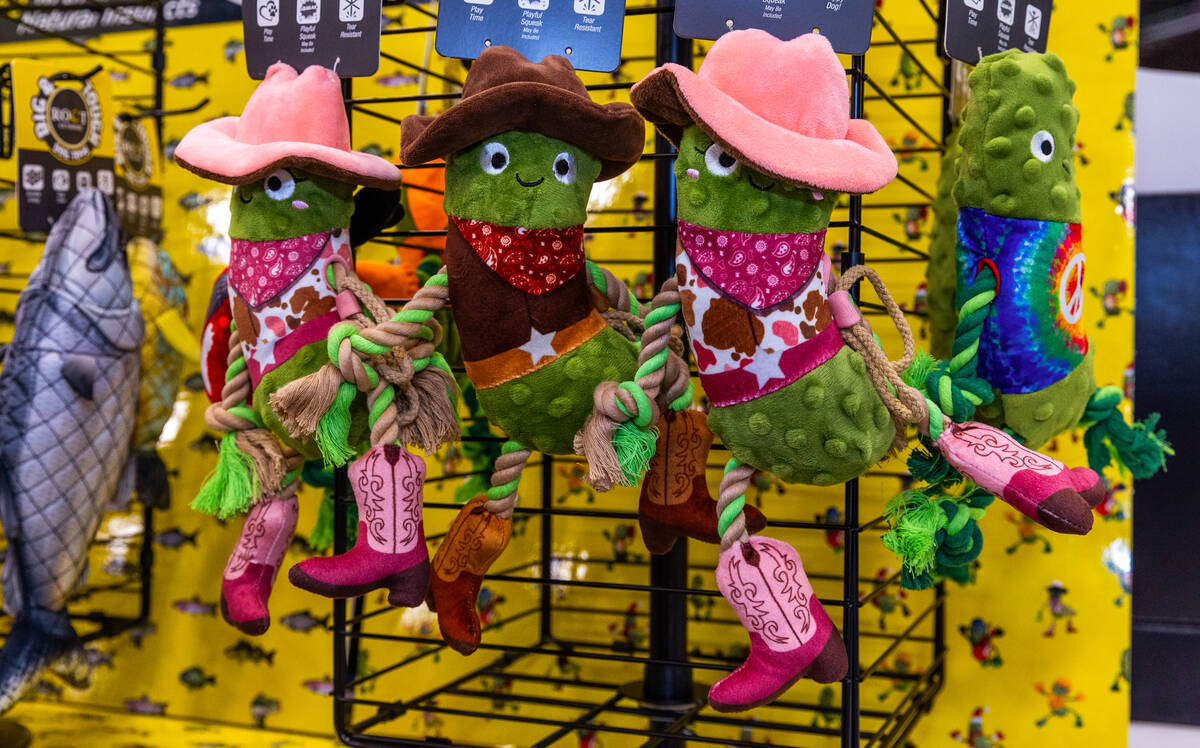 ROCT Outdoor presents a jar full of fun dog chew toy during SUPERZOO at the Mandalay Bay Conven ...