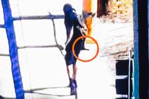 Angel Lucas Lindsey is shown carrying a gun in a video during a briefing about the fatal shooti ...