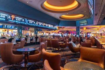 Aliante hotel-casino has debuted a newly transformed Boyd Gaming sportsbook featuring a 30-foot ...