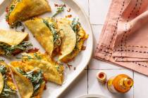 This image released by Voracious shows a recipe for chicken tacos from the cookbook "The P ...
