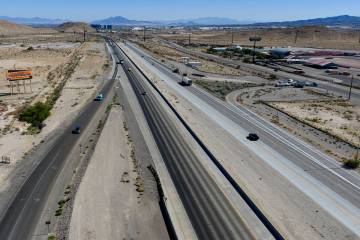 Interstate 15 and the Sloan interchange pictured on Friday, Sept 4, 2026, in Sloan. NDOT is con ...