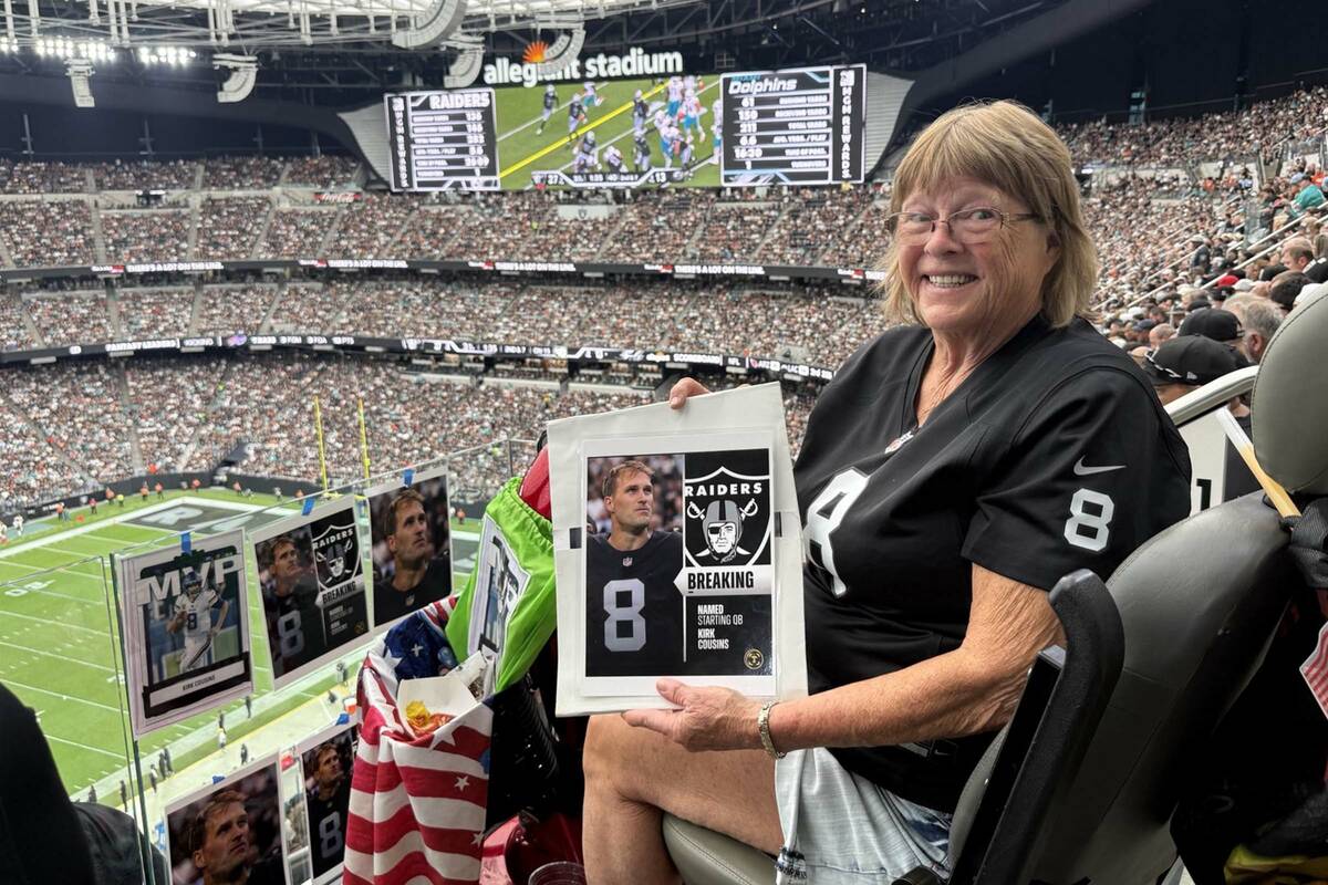 ‘He's awesome': Kirk Cousins super fan sets up shrine in Allegiant Stadium