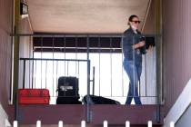 Police investigate a fatal shooting inside an apartment at Andover Place on the 1600 block of E ...