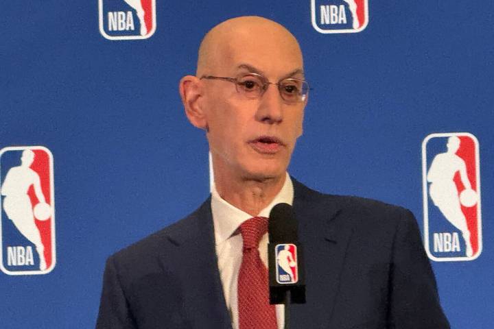 NBA Commissioner Adam Silver speaks to the media on Tuesday, Sept. 15, 2026, in New York. (Mick ...