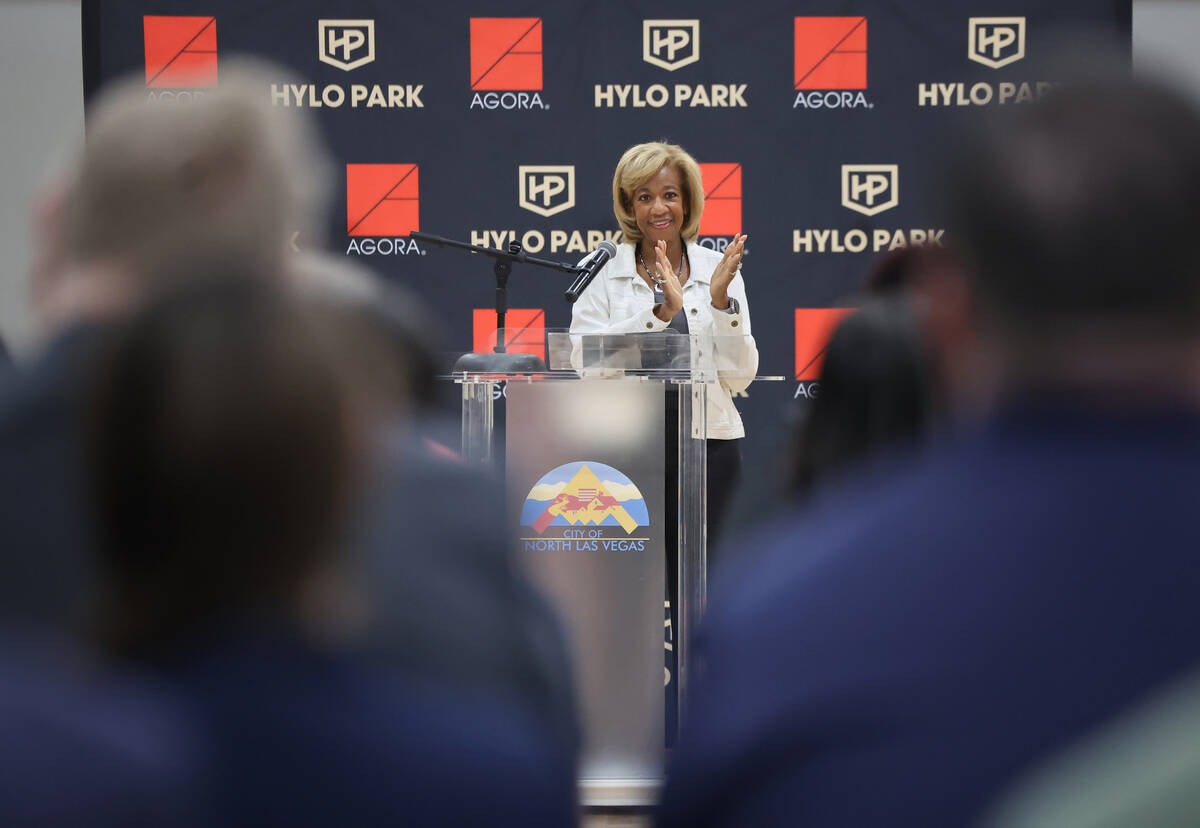 Agora Realty and Management founder Cary Lefton speaks at the Sept. 30, 2026 event unveiling the $375 million sports campus planned for the former Fiesta Rancho site in North Las Vegas