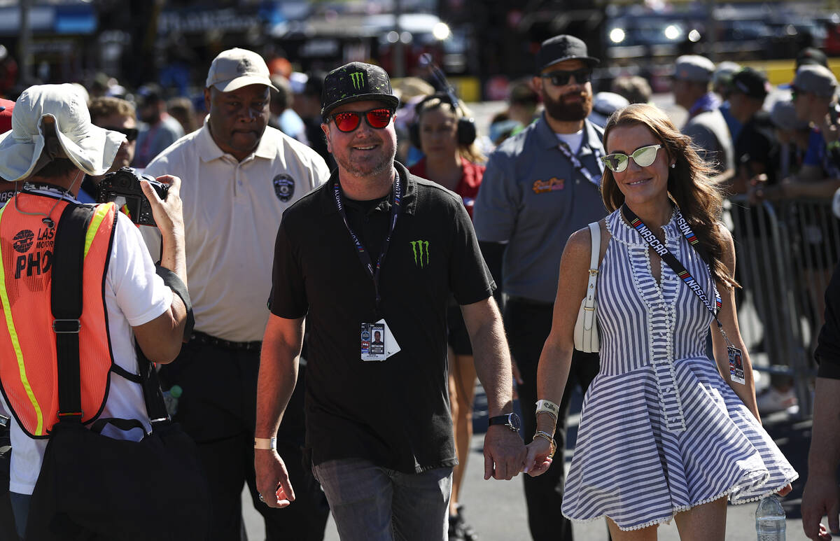 Former driver and NASCAR Hall of Famer Kurt Busch is seen before being introduced as the honora ...