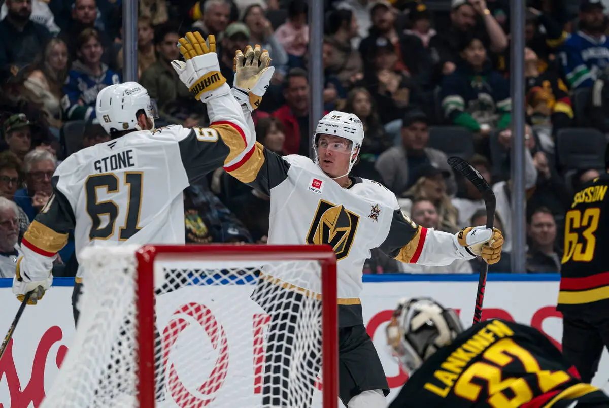 Golden Knights begin 1st road trip of season with win in Vancouver